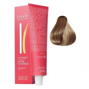 Vopsea Demi-Permanenta - Londa Professional Demi-Permanent Color Creme Extra Coverage, nuanta 7/07 Blond mediu natural, 60 ml