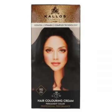 Vopsea Permanenta - Kallos Glow Long Lasting Cream Hair Colour Nuanta 110 Negru Albastrui Vopsea Permanenta - Kallos Glow Long Lasting Cream Hair Colour Nuanta 110 Negru Albastrui