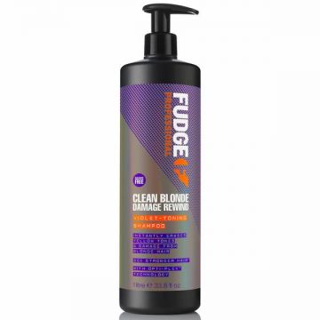 Sampon Reparator pentru Par Blond - Fudge Clean Blonde Damaged Rewind Shampoo, 1000 ml