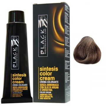 Vopsea Crema Demi-permanenta - Black Professional Line Sintesis Color Cream, nuanta 7.1 Ash Medium Blond, 100ml