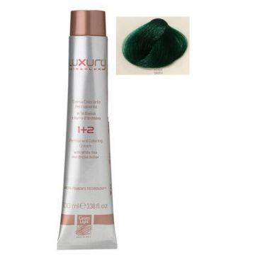 Vopsea Crema Permanenta Luxury Green Light, nuanta Green, 100 ml - Corector