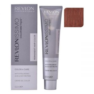 Vopsea Permanenta - Revlon Professional Revlonissimo Colorsmetique Permanent Hair Color, nuanta 6.46 Dark Red Copper Blonde, 60ml