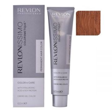 Vopsea Permanenta - Revlon Professional Revlonissimo Colorsmetique Permanent Hair Color, nuanta 7.44 Medium Intensive Copper Blonde, 60ml