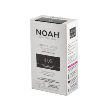 Noah Vopsea de par naturala fara amoniac, Saten cafeniu (4.06), 140ml