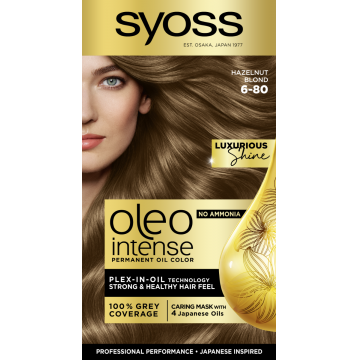 Vopsea de par fara amoniac Color Oleo 6-80 Blond Aluna, 115ml, Syoss