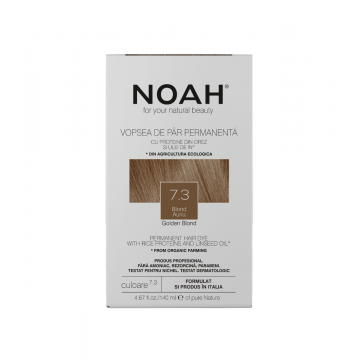 Vopsea de par naturala Blond auriu 7.3, 140ml, Noah