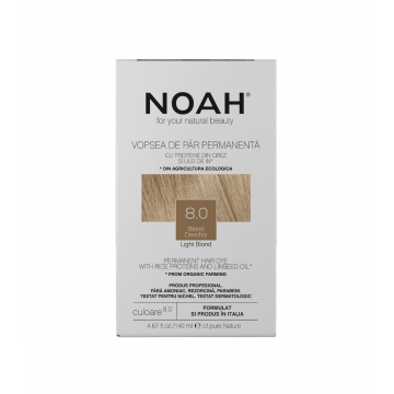 Vopsea de par naturala Blond deschis (8.0), 140ml, Noah