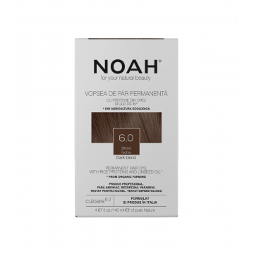 Vopsea de par naturala Blond inchis 6.0, 140ml, Noah