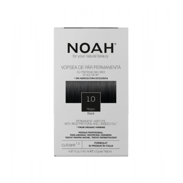 Vopsea de par naturala Negru (1.0), 140ml, Noah