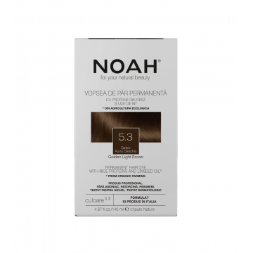 Vopsea de par naturala Saten auriu deschis (5.3), 140ml, Noah