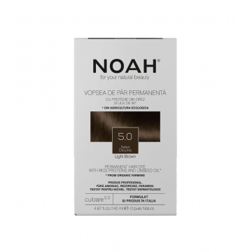 Vopsea de par naturala Saten deschis (5.0), 140ml, Noah