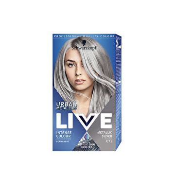 Vopsea de par permanenta U71 Metallic Silver, 142,5ml, Live