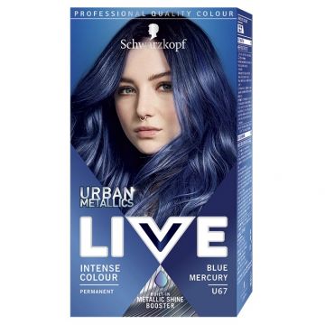 Vopsea de par Schwarzkopf Intense Color Urban Metallics U67 Blue Mercury, 142.5ml, Live