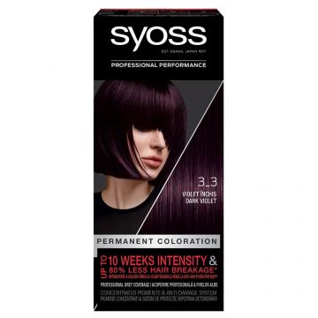 Vopsea pemanenta Color Baseline 3-3 Violet Inchis, 115ml, Syoss