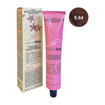 Vopsea vegana 5.64 Red Copper Light Chestnut, 100ml, Natural Kay