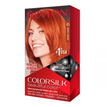 Vopsea de Par Revlon - Colorsilk, nuanta 45 Bright Auburn, 1 buc