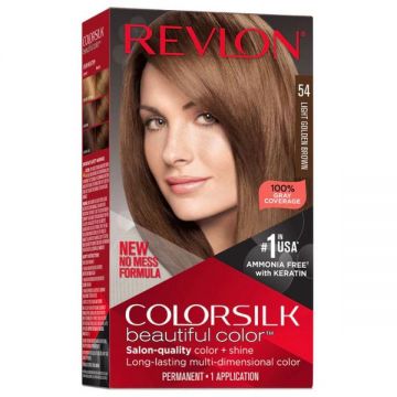 Vopsea de Par Revlon - Colorsilk, nuanta 54 Light Goden Brown, 1 buc