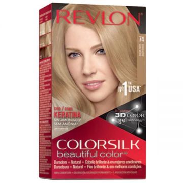 Vopsea de Par Revlon - Colorsilk, nuanta 74 Medium Blonde, 1 buc