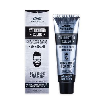 Hairgum Vopsea demipermanenta saten inchis pentru par si barba Nr. 3 Dark Brown 60g