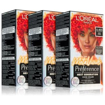 L’Oréal Paris Préférence Meta Vivids vopsea de par semi-permanenta 6.403 Meta Coral culoare