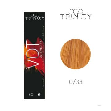 Vopsea crema pentru par VDT Trinity Haircare 0/33 Auriu, 60 ml