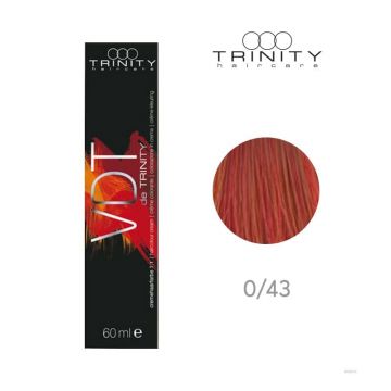 Vopsea crema pentru par VDT Trinity Haircare 0/43 Aramiu, 60 ml