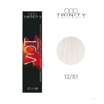 Vopsea crema pentru par VDT Trinity Haircare 12/81 Ultra blond perlat irizat, 60 ml