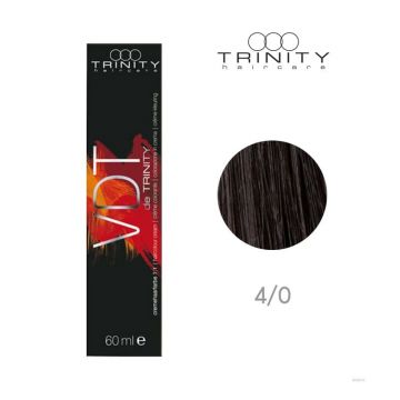 Vopsea crema pentru par VDT Trinity Haircare 4/0 Maro mediu, 60 ml