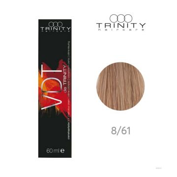 Vopsea crema pentru par VDT Trinity Haircare 8/61 Blond deschis mov cenusiu, 60 ml