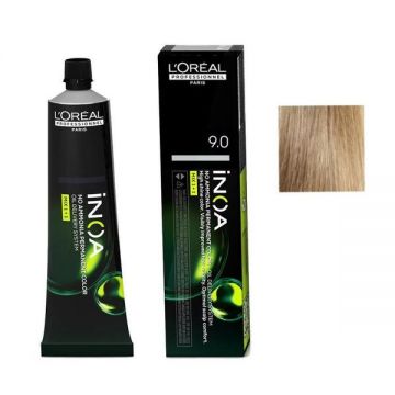 Vopsea de Par demi-permanenta L'Oreal Professionnel Inoa 9.0 Fundamental Deep Very Light Blonde, 60 ml