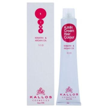 Kallos KJMN Professional Cream Hair Colour Keratin & Argan Oil culoare par cu keratina si ulei de argan