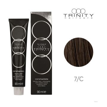 Vopsea crema pentru par alb COT COVERAGE Trinity Haircare, 7 Blond mediu, 90 ml