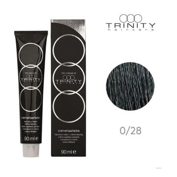 Vopsea crema pentru par COT Trinity Haircare 0/28 Albastru verzui, 90 ml