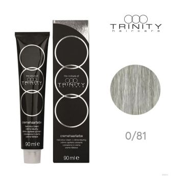 Vopsea crema pentru par COT Trinity Haircare 0/81 Argint, 90 ml