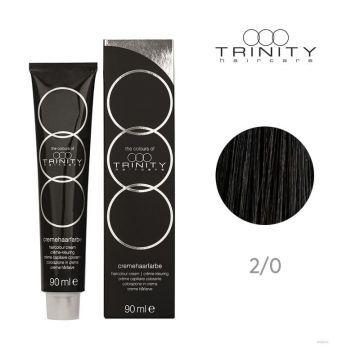 Vopsea crema pentru par COT Trinity Haircare 2/0 Negru, 90 ml