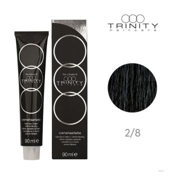 Vopsea crema pentru par COT Trinity Haircare 2/8 Negru Albastru, 90 ml