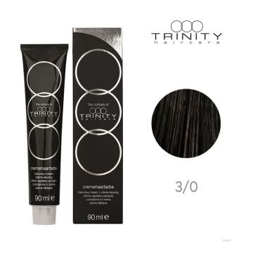 Vopsea crema pentru par COT Trinity Haircare 3/0 Maro inchis, 90 ml