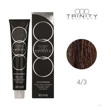 Vopsea crema pentru par COT Trinity Haircare 4/3 Maro mediu auriu, 90 ml