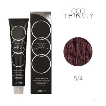 Vopsea crema pentru par COT Trinity Haircare 5/4 Maro deschis rosu, 90 ml