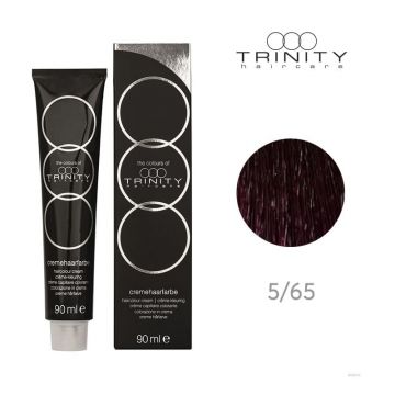 Vopsea crema pentru par COT Trinity Haircare 5/65 Maro deschis mov mahon, 90 ml