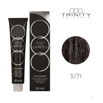 Vopsea crema pentru par COT Trinity Haircare 5/71 Ciocolatiu mov, 90 ml