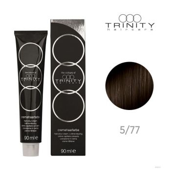 Vopsea crema pentru par COT Trinity Haircare 5/77 Ciocolatiu intens, 90 ml