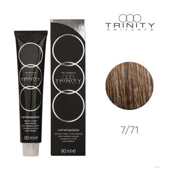 Vopsea crema pentru par COT Trinity Haircare 7/71 Caramel mov, 90 ml