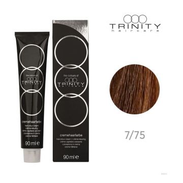 Vopsea crema pentru par COT Trinity Haircare 7/75 Macadamia, 90 ml