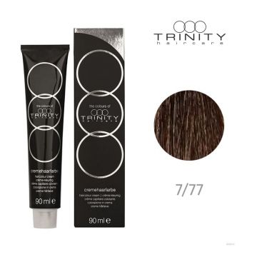 Vopsea crema pentru par COT Trinity Haircare 7/77 Caramel intens, 90 ml