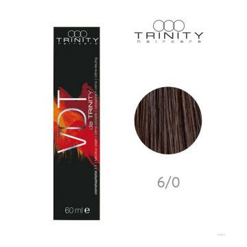 Vopsea crema pentru par VDT Trinity Haircare 6/0 Blond inchis, 60 ml