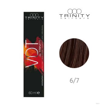 Vopsea crema pentru par VDT Trinity Haircare 6/7 Nuc, 60 ml