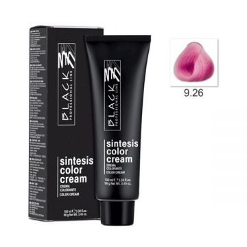 Vopsea Crema Permanenta - Black Professional Line Sintesis Color Cream, nuanta 9.26 Cyclamen Blond, 100ml