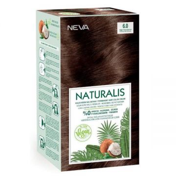 Vopsea de Par Vegana Fara Amoniac - Naturalis, Neva, nuanta 6.0 Blond Inchis Intens, 150 ml