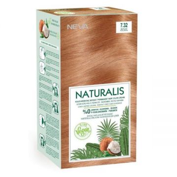 Vopsea de Par Vegana Fara Amoniac - Naturalis, Neva, nuanta 7.32 Blond Miere, 150 ml